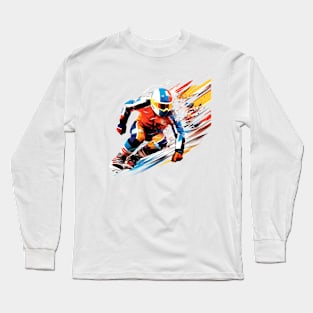 Snowboard Sport Game Champion Competition Abstract Long Sleeve T-Shirt